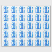 第1誕生日の男の子の青い迷彩柄1歳B3BZ ラッピングペーパー (フラット)