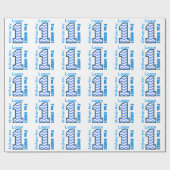 第1誕生日の男の子シェブロン1つの歳のカスタムB3AZ ラッピングペーパー (フラット)