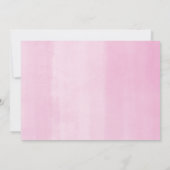 第1誕生日の赤面のピンクの金ゴールドの花の写真の誕生日 招待状 (裏面)