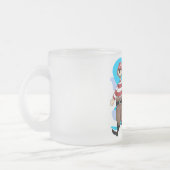 第1誕生日のTシャツおよびギフトを略奪して下さい フロストグラスマグカップ (左)