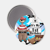 第1誕生日のTシャツおよびギフトを略奪して下さい マグネット (正面/裏面)