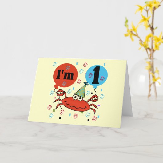 第1誕生日のTシャツおよびGfitsを斜め飛行して下さい カード (黄色い花)