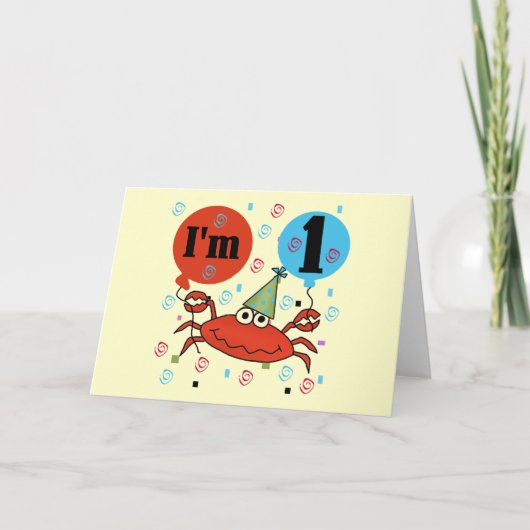 第1誕生日のTシャツおよびGfitsを斜め飛行して下さい カード (正面)