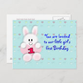 第1誕生日はがき インビテーションポストカード (正面/裏面)