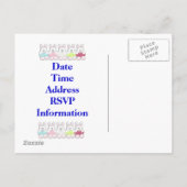 第1誕生日はがき インビテーションポストカード (裏面)