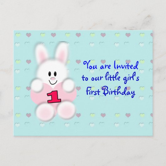 第1誕生日はがき インビテーションポストカード (正面)