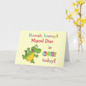 第1誕生日は女の子か男の子のために個人化なります カード (黄色い花)