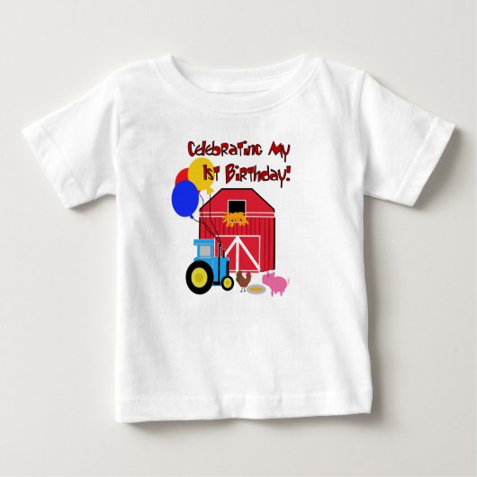 第1誕生日を耕作して下さい ベビーTシャツ (正面)