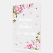 第1誕生日アクリルの歓迎サイン アクリルサイン (傾斜)