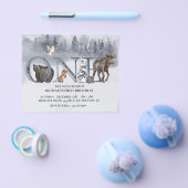 第1誕生日ウッドランドベア冬の水彩 チラシ (シングル)