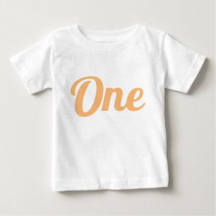 第1誕生日オレンジ ベビーTシャツ