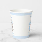 第1誕生日カップかわいい象ブルー 紙コップ (右)