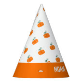 第1誕生日カボチャ男女兼用模様  パーティーハット (左)