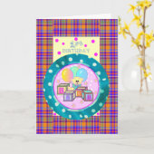 第1誕生日カードテンプレート カード (黄色い花)