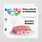 第1誕生日カード ノートカード (正面/裏面)