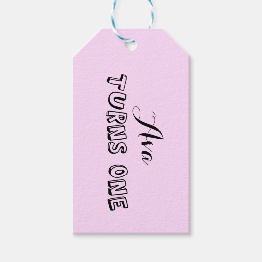 第1誕生日ギフトラベル ギフトタグ (正面)