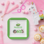 第1誕生日ゴルフパルテパーソナライズされたィ写真 ペーパープレート (パーティー)