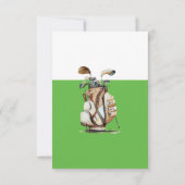 第1誕生日ゴルフフォパーソナライズされたト サンキューカード (裏面)