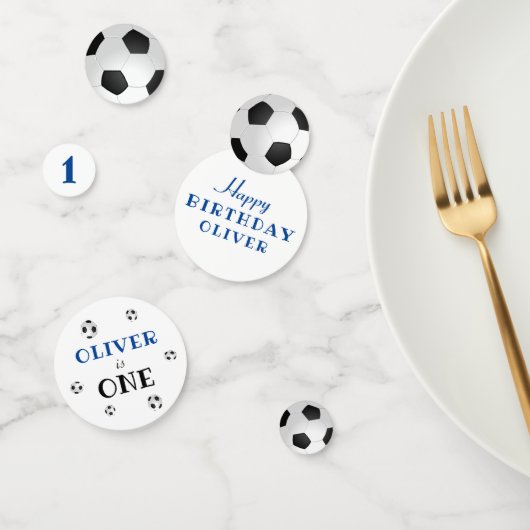 第1誕生日サッカーボールサッカー誕生日パーティー コンフェッティ (グループ)