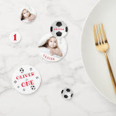 第1誕生日サッカーボール写真誕生日パーティー コンフェッティ (グループ)