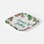 第1誕生日サマーストロベリーベリースウィート ペーパープレート (傾斜あり)