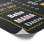 第1誕生日シャルボードサインのための女の子 ポスター (角)