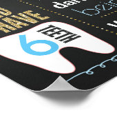 第1誕生日シャルボードサイン紙吹雪ブルーボーイ ポスター (角)