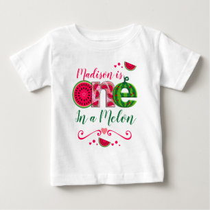 第1誕生日スイカ メロンに1つ ベビーTシャツ