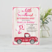 第1誕生日ハートバルーントラック招待状 招待状 (スタンド正面)