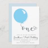 第1誕生日バルーン招待状 招待状 (正面/裏面)