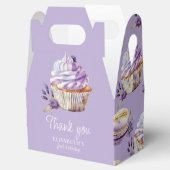 第1誕生日パステルバイオレットパーソナライズされた フェイバーボックス (オープン)