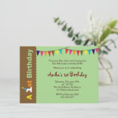 第1誕生日パーティの招待状子供へ 招待状 (スタンド正面)