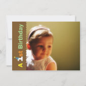 第1誕生日パーティの招待状子供へ 招待状 (裏面)