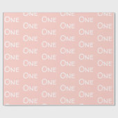 第1誕生日ピンクラッピング紙 ラッピングペーパー (フラット)