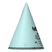 第1誕生日ファーストワンヴィンテージブルーレースカー パーティーハット (左)