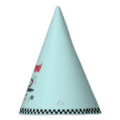 第1誕生日ファーストワンヴィンテージブルーレースカー パーティーハット (右)