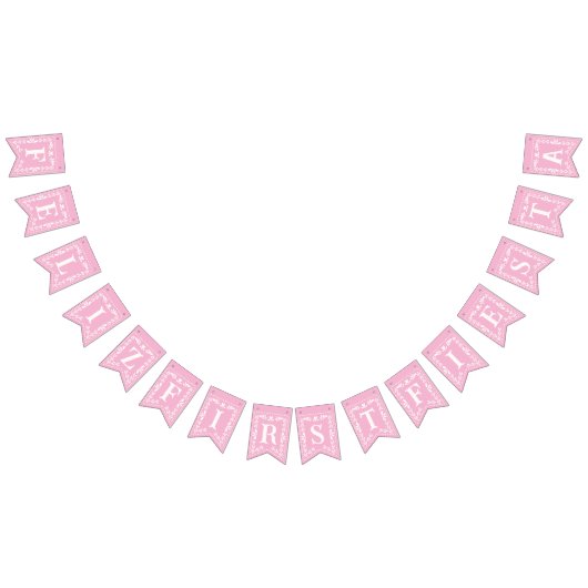 第1誕生日フィエスタパーティーバンティンバナーデコール バンティングフラッグ (全)