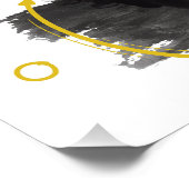 第1誕生日フォト白黒イエローウェルカム ポスター (コーナー)