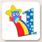 第1誕生日フクロウ コースター (正面)