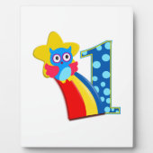 第1誕生日フクロウ フォトプラーク (正面)