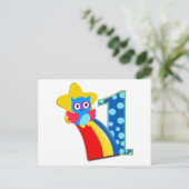 第1誕生日フクロウ ポストカード (スタンド正面)