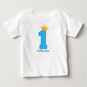 第1誕生日プリンスTシャツパーソナライズされた ベビーTシャツ