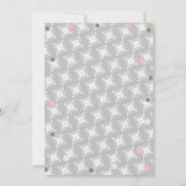 第1誕生日ホイルナツクラッカースノーフレークスホリデー 招待状 (裏面)