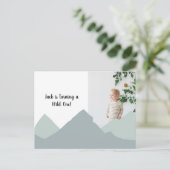 第1誕生日マウンテン招待状フォトポストカード ポストカード (スタンド正面)