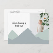 第1誕生日マウンテン招待状フォトポストカード ポストカード (正面/裏面)