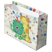 第1誕生日モンスターのパーティー ラージペーパーバッグ (正面アングル)