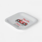 第1誕生日レッドレースカーファーストワン ペーパープレート (傾斜あり)