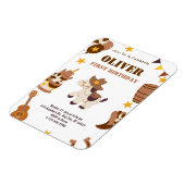 第1誕生日ロデオボーイフレックス第1招待状 マグネット (左側)