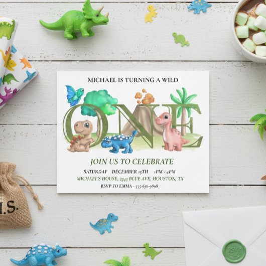 第1誕生日ワイルドワンベビー恐竜 チラシ