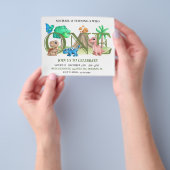 第1誕生日ワイルドワンベビー恐竜 チラシ (手)